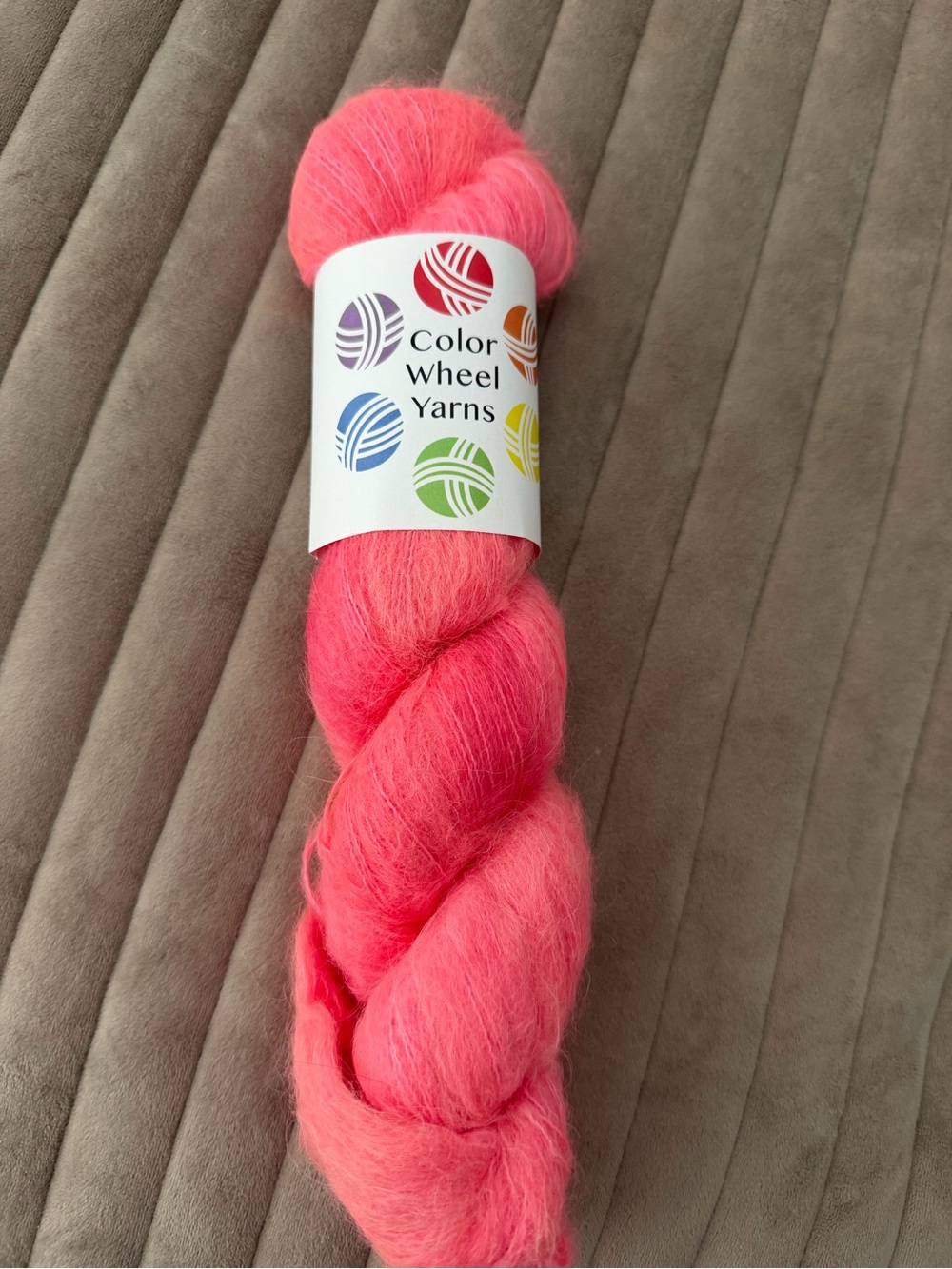 Colorway alpaca silk Soft Mohair Blend Yarn - Bright Pink